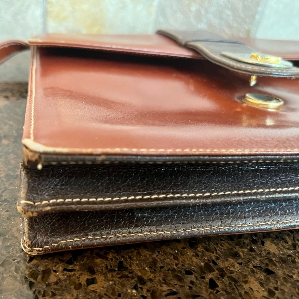 MARK CROSS Vintage Crossbody Bag in Saddle Brown leather - Picture 9 of 10